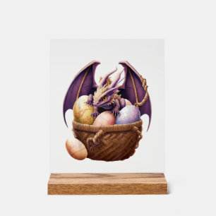 Fille Dragon Amoureux Collectant des œufs de Pâque