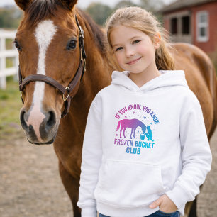 Fille Drôle D'Hiver Cheval Sweat À Capuche