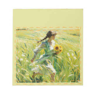 Fille du champ de tournesols Carnet populaire | Ét