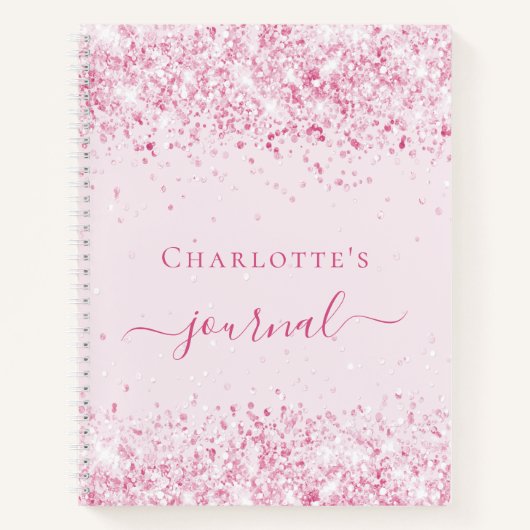 Fille du journal de nom de parties scintillant ros (Devant)