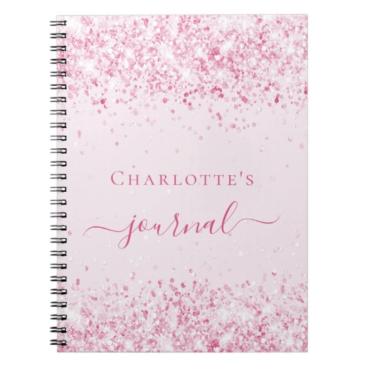 Fille du journal de nom de parties scintillant ros (Devant)