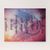 Fille du puzzle d'univers (Horizontal)