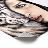 Fille du Tigre Blanc - Affiche Emotion - Art de pe (Coin)
