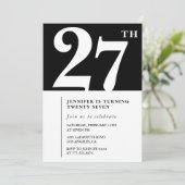 Fille Elegant 27e anniversaire invitation Chic Sim (Debout devant)