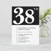 Fille Elegant 38e anniversaire invitation Chic Sim (Debout devant)