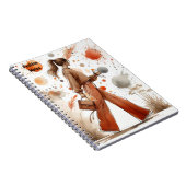 Fille élégante avec journal de café (Côté Droit)