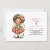 Fille élégante et féerique Invitations d'anniversa (Devant)