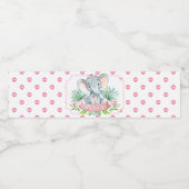 Fille Eléphant Baby shower Étiquettes de bouteille (Étiquettes simples)