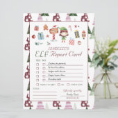 Fille Elf | Carte de rapport pour enfants (Debout devant)