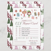 Fille Elf | Carte de rapport pour enfants (Devant / Derrière)