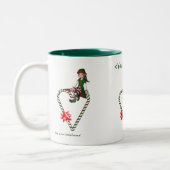 Fille Elf Coeur Personnalisé Noël Fête Mug (Gauche)