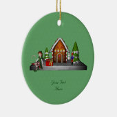 Fille Elf Gingerbread Maison Ornement de vacances (Droite)