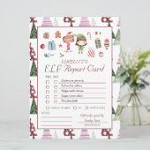 Fille Elfe | Carte de Réussite de l'Elfe de Noël p (Debout devant)