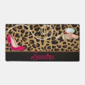 Fille Empreinte de léopard glamour personnalisée (Recto)