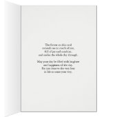 Fille en droit Anniversaire Belle rose rose rose (Intérieur (Droit))