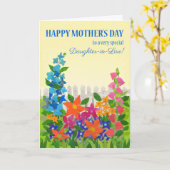 Fille en droit Carte Jardin Fête des Mères (Fleur jaune)