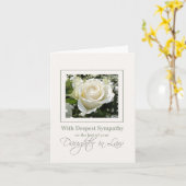 Fille en droit perte Carte rose de sympathie (Fleur jaune)