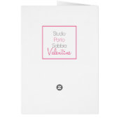 fille en droit Valentine's Card (Dos)