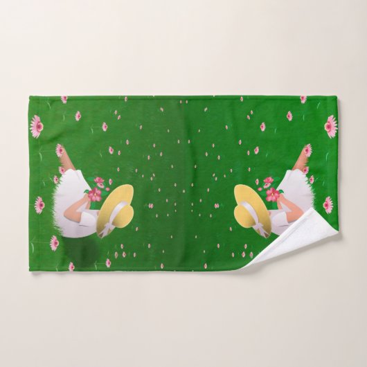 Fille en herbe (Serviette à main)