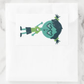 Fille en lunettes autocollant (Sac)