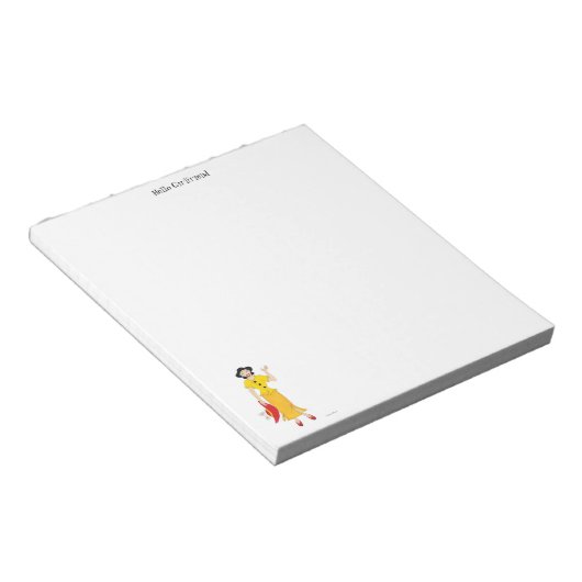 Fille en robe jaune Bloc-notes (Incliné)