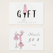 Fille en robe rose avec robe sur mannequin (Devant & derrière)