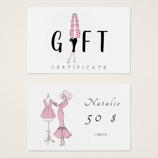 Fille en robe rose avec robe sur mannequin (Devant & derrière)