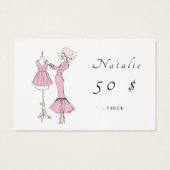 Fille en robe rose avec robe sur mannequin (Dos)