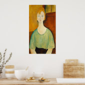 Fille en vert - Amedeo Modigliani Affiche d'art fi (Cuisine)