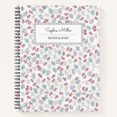Fille esthétique florale coquette Carnet spirale (Devant)