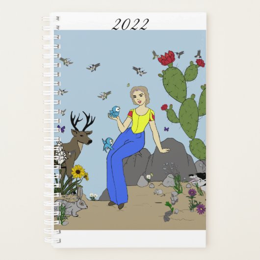 Fille et animaux du désert (Devant)