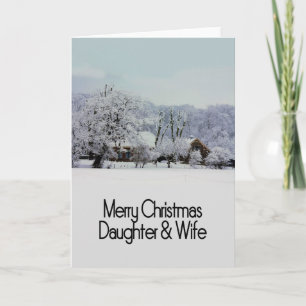 Fille et femme Joyeuse carte de Noël