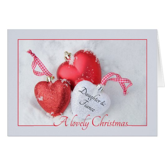 Fille et fiance Joyeuse carte de Noël (Devant horizontal)