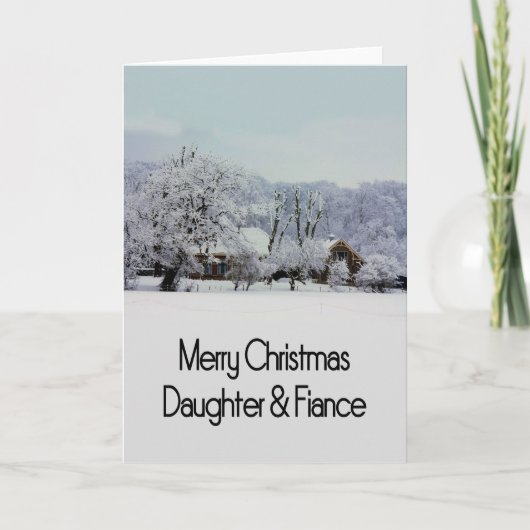 Fille et fiance Joyeuse carte de Noël (Devant)