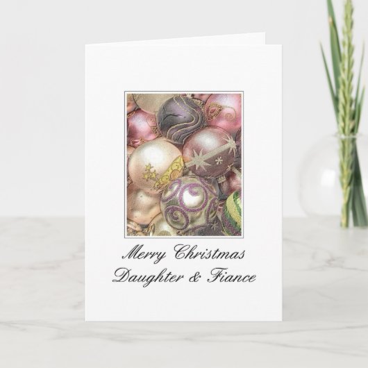 Fille et fiance Joyeuse carte de Noël (Devant)
