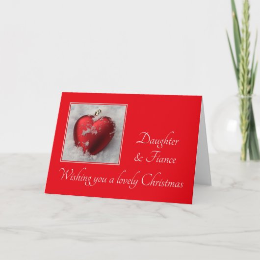 Fille et fiance Joyeuse carte de Noël (Devant)