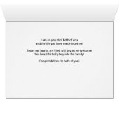 Fille et Fils en droit Bébé Garçon Félicitations (Intérieur Horizontal (Bas))