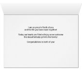 Fille et Fils en droit Fille bébé Félicitations (Intérieur Horizontal (Bas))