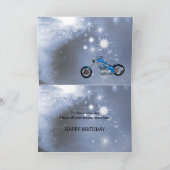 Fille et hélico 36 Carte d'anniversaire (Intérieur)