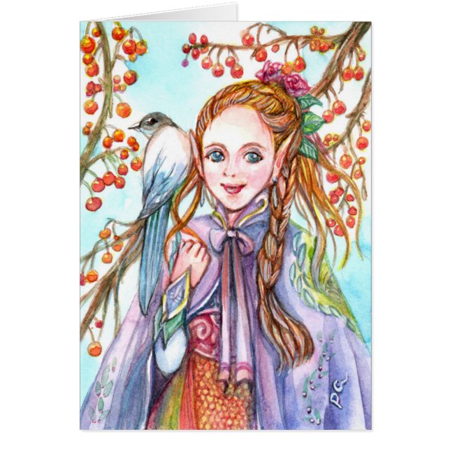 Fille et oiseau (Devant)