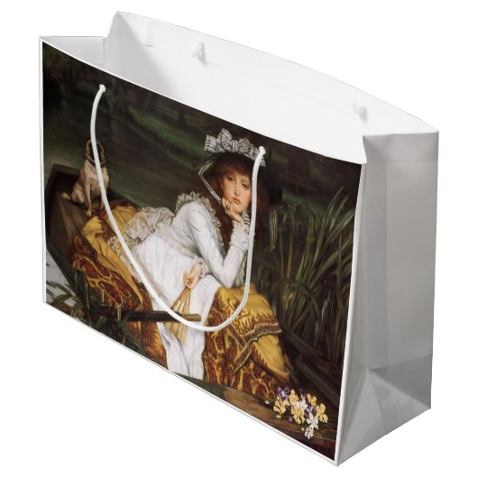 Fille et son sac cadeau carlin (Dos Angle)