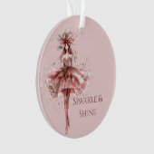 Fille étincelante en Rose Rose robe or (devant)