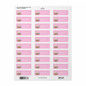 Fille Étiquettes de adresse de temps de bain (Feuille entière)