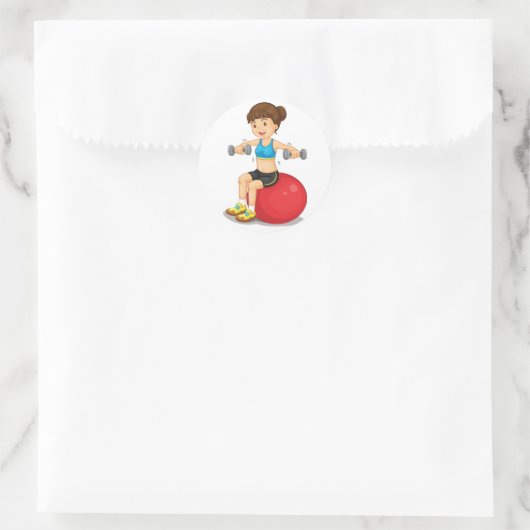 Fille Exercice Avec Stickers Poids (Sac)