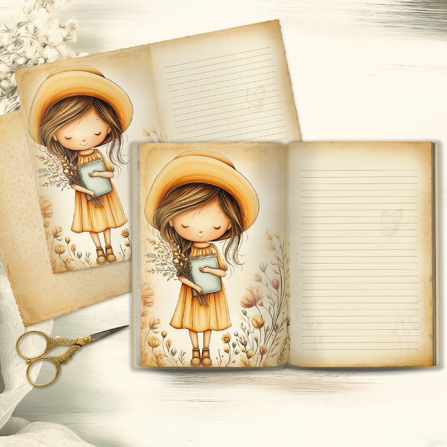 Fille Fantaisiste avec Page de Journal de Bord de  (Créateur téléchargé)