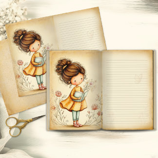 Fille Fantaisiste avec Page de Journal Junk de Liv