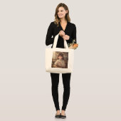 Fille Fantaisiste avec Sac Cabas Café (Devant (modèle))