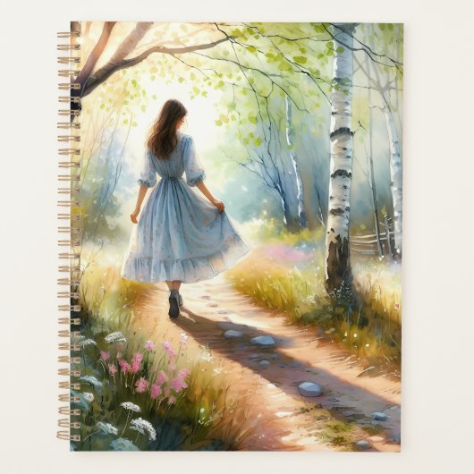 Fille Fantaisiste Dançant à Travers une Forêt de B (Devant)
