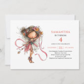 Fille Fée Capricieuse 9e Anniversaire Invitation F (Devant)