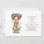 Fille Fée Capricieuse 9e Anniversaire Invitations (Devant)
